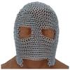 Armory Replicas Кольчужный капюшон Средневековый капюшон Стальная кольчуга с клепаными кольцами Защита шеи и лица