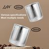 Heat Resistant Metal Cup 200/360ML 304 Stainless Steel Water Cup, Double Wall Insulated Ribbed Drinking Beverage Container Coffee Mug for Hot