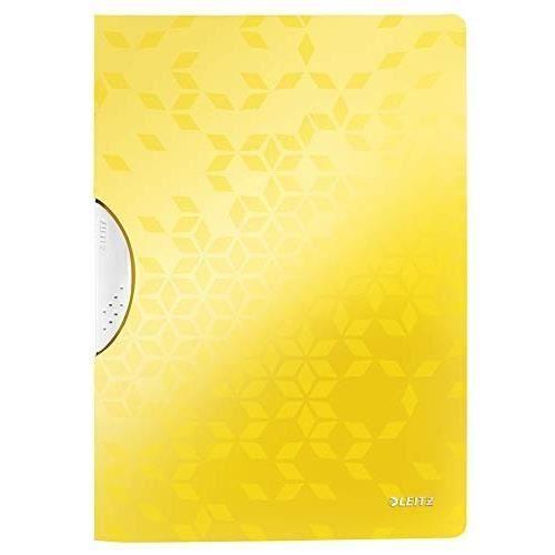 Farde ColorClip A4 - LEITZ - Jaune - Plastique souple - Capacité 30 feuilles - Usage professionnel