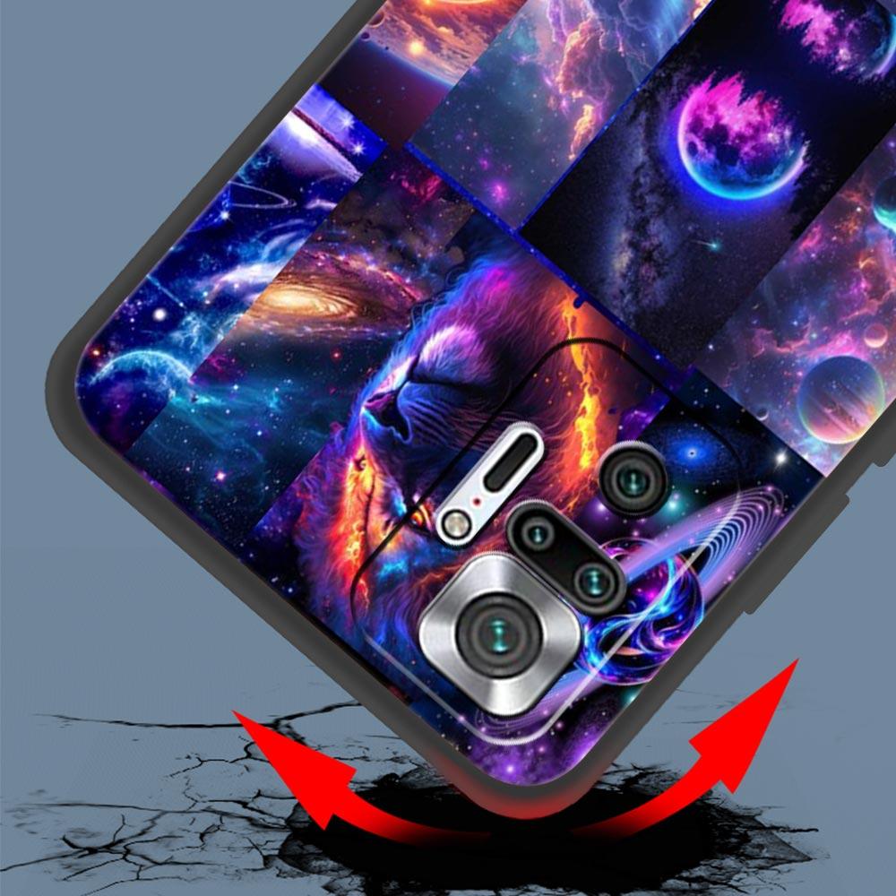 Universe Starry Sky Moon Phone Case Cover for Redmi 14C 10C Note 15 14 13 12 10 11 K40 Pro Plus Soft TPU Shell Shockproof Fundas