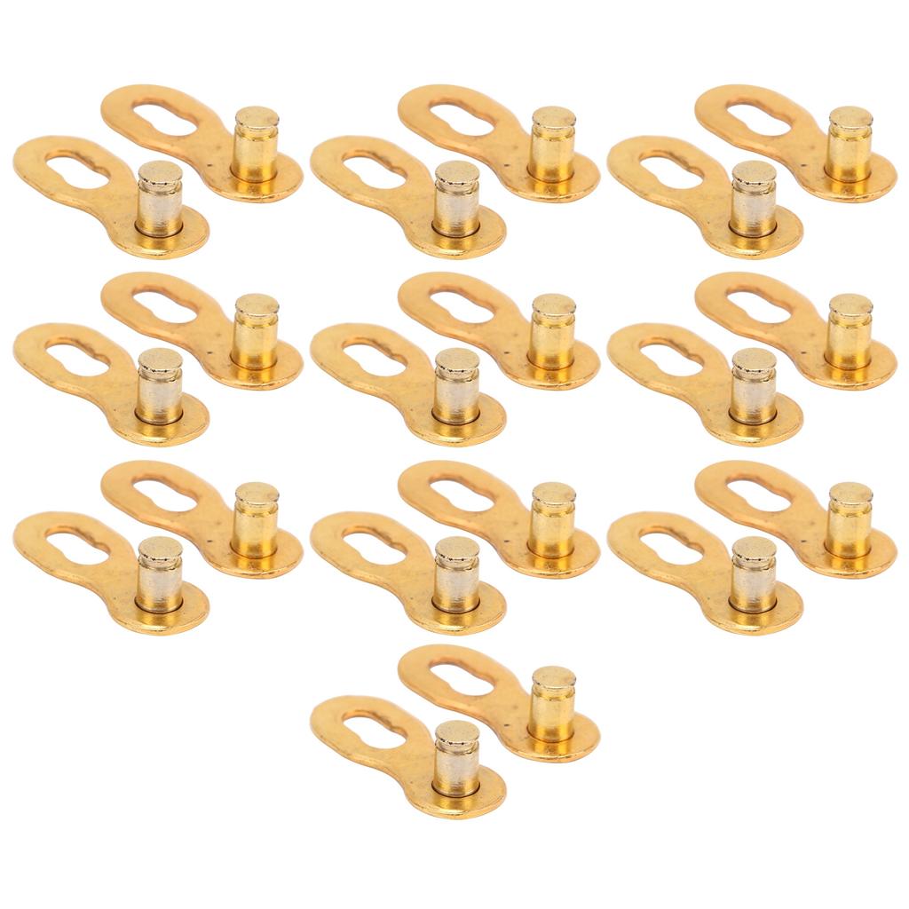 10 Pair 10 Speed Steel Bike Bicycle Chain Missing Link Connector Parts Cycling Accessory Golden