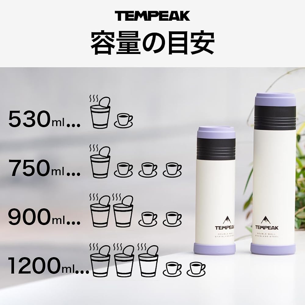 Atlas TEMPEAK Water Bottle 900ml, Super Insulated, Keeps Drinks Hot or Cold, for Outdoor Activities