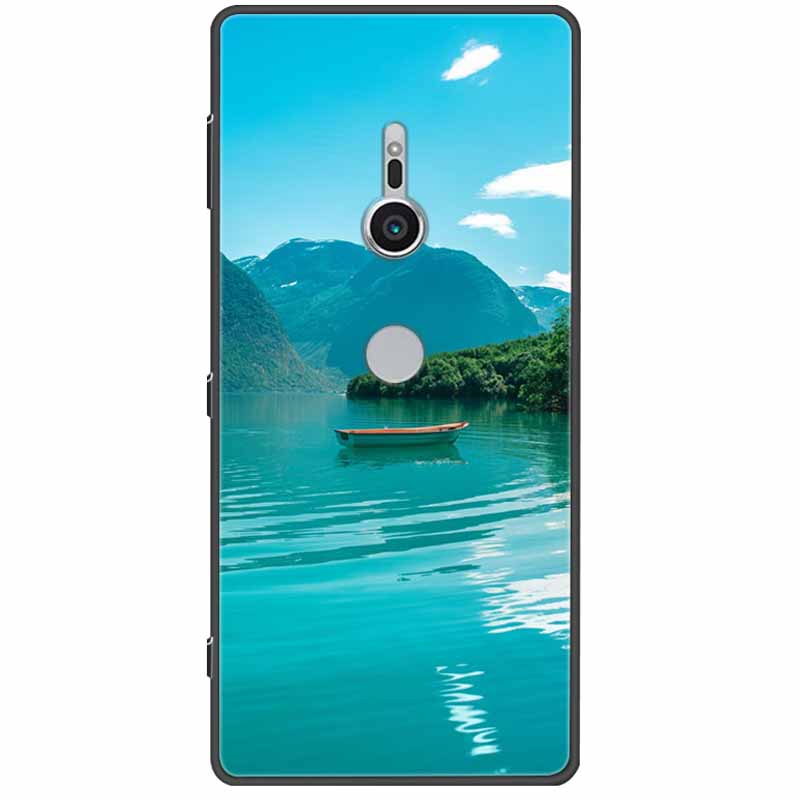 Милый чехол-заглушка для Sony Xperia XZ3 XZ2 XZ1 XA2 XA1 Ultra Plus Compact Premium Чехол Черный Силикон ТПУ Бампер Ударопрочный Capa