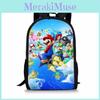 Mario Double Super Shoulder School Bag With Durable Material Pattern Playful