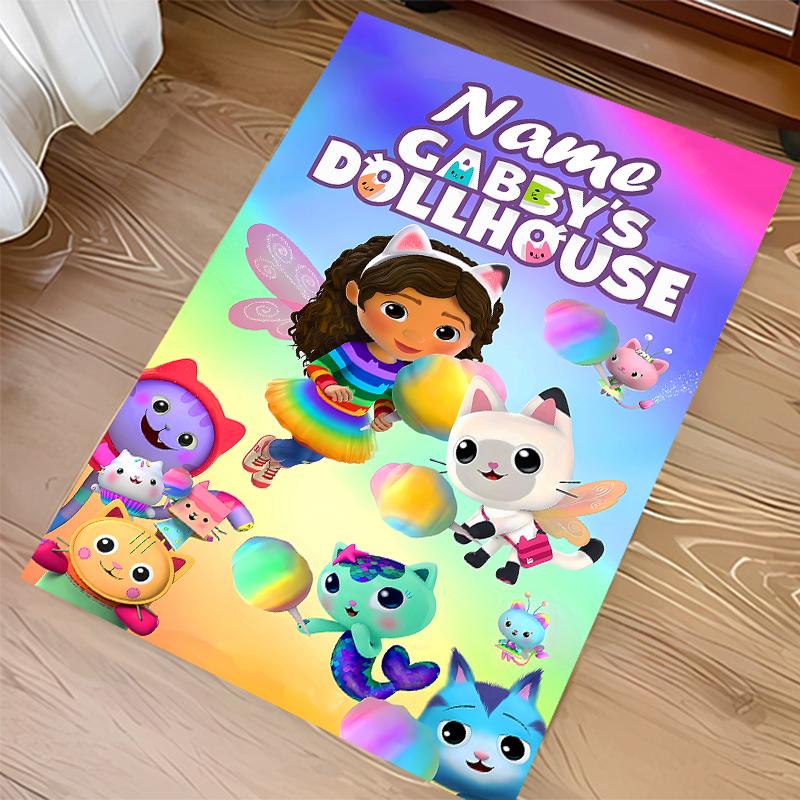 Custom personalization Gabby's Dollhouse Print Area Rug - Soft, Washable Non-Slip Indoor Mat,Living Room,Home&Office Decorative Rug