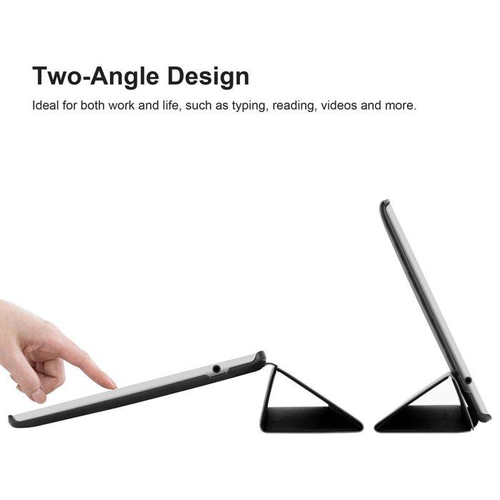 Coque pour Huawei MediaPad T5 10 (10.1 pouces) Etui en NOIR SATIN Protection Housse Antichoc