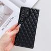 Роскошный чехол для телефона из ПУ кожи с ромбовидным узором для Samsung Galaxy S25 Ultra Edge S24 FE S23+ Plus A56 A55 A54 A53 A36 A35A26 5G
