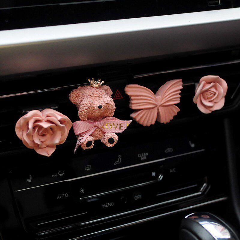 Cute Internet Celebrity Bear Car Aromatherapy Car Vent Teddy Bear Fragrant Stone Car Interior Decoration Perfume Aroma Diffuser