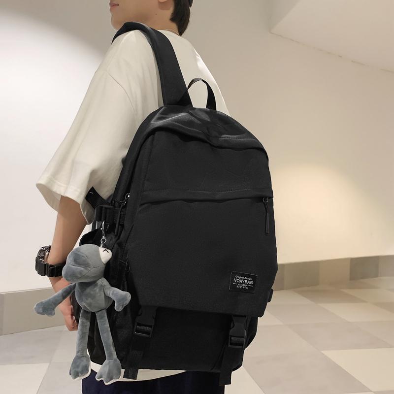 Большая вместимость школьного рюкзака для школьников, мужской компьютерный дорожный рюкзак, женский однотонный рюкзак