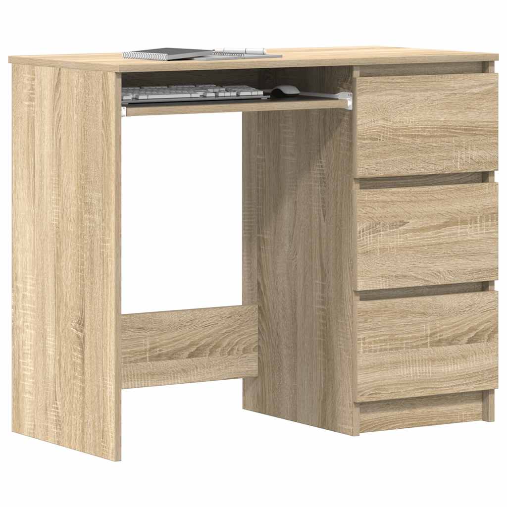 vidaXL Schreibtisch Sonoma-Eiche 90x45x76 cm Holzwerkstoff