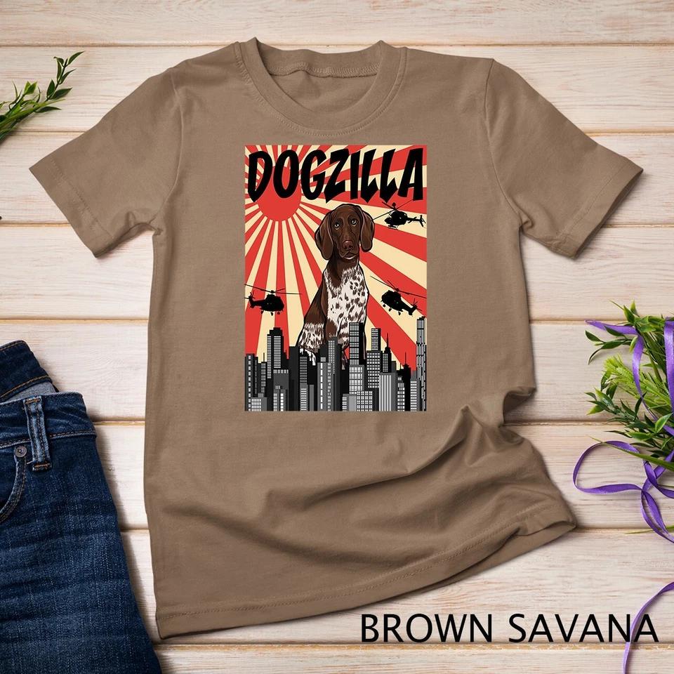 Funny Retro Japanese Dogzilla German Shorthaired Pointer Unisex T-shirt 4