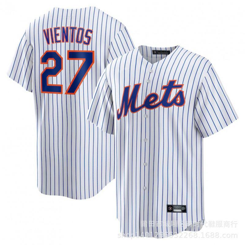 New York Mets Baseball Jersey Adult Team Sports Uniform Embroidered Athletic Shirt Games