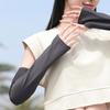 Women Sun Protection Sleeves, Cooling UV Protection Arm Sleeves with Thumb Hole, Breathable Loose Fit UV Blocking Sleeves for Hiking Cycling Driving