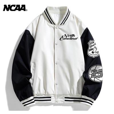 Винтажная бейсбольная куртка NCAA унисекс свободного кроя