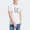 adidas Футболка Originals Trefoil Enjoy с графическим принтом и мультяшным буквенным логотипом, мужские топы, белые IT8185