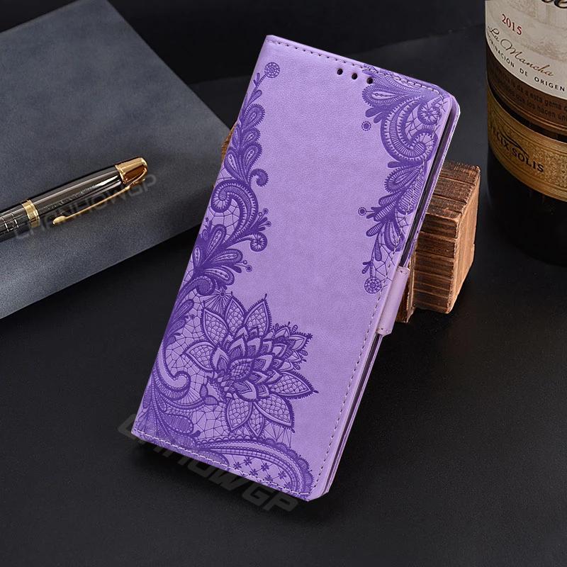 Emboss Lace Flower Leather Flip Case For Huawei P30 P40 Lite E P Smart Z Plus Y5P Y6S Y7P Honor 9X 9A 9C 9S 10i 10 10X 20 Lite Soft Wallet Book Cover