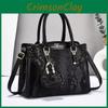 Fashion Design Splicing Shiny Snake Pattern Women Handbag With Pendant Small Bag