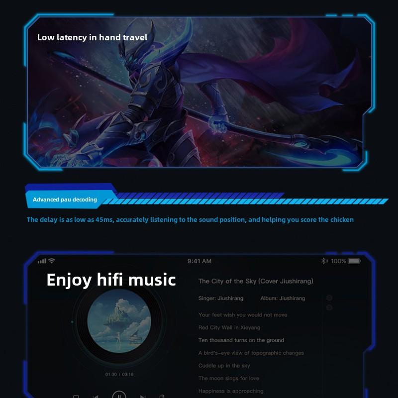 Новая игровая гарнитура Esports Type-c неиндуктивные беспроводные наушники-вкладыши TWS с низкой задержкой