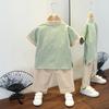 Летний костюм ханбок для мальчиков, ретро-костюм для младенцев в стиле Тан, летний древний стиль, мужская одежда из хлопка и льна, тонкая секция из пеньки, китайский ветер
