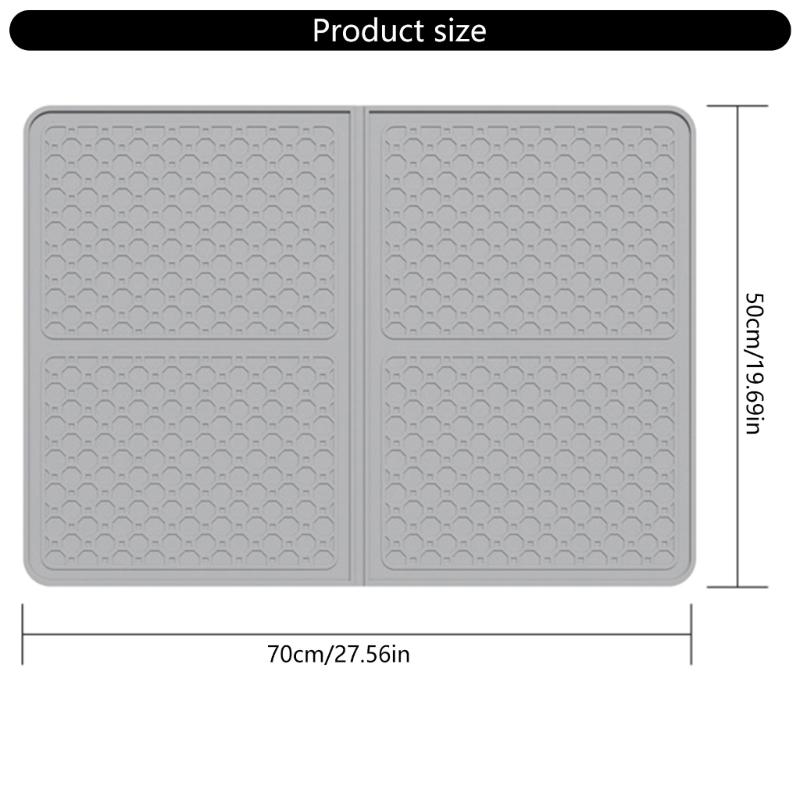 Nonslip Kitchen Surfaces Protectors Mat with Raised Ridges for Cooktop and Countertop Protection 450°F Heat Resistant
