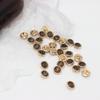 10PCS Gemstone Shank Buttons 11mm Round Metal Glossy Gem Buttons Woman Skirt Coat Buttons Multiple Colors