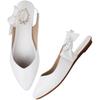 Shoetopia Повседневные Белые Плоские Туфли-Лоферы с Деталями в Виде Бокового Банта Для Женщин-EU38