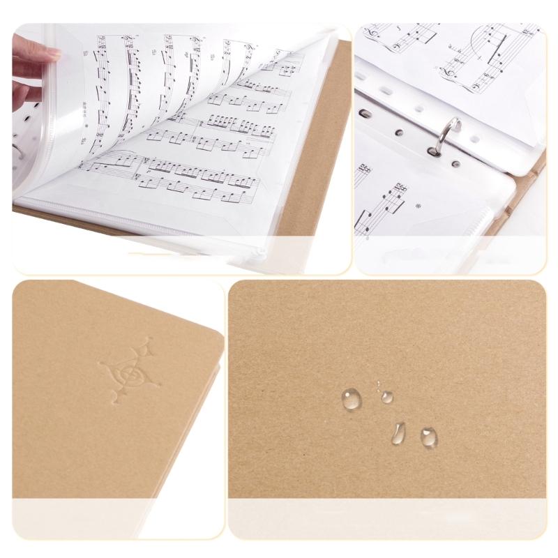 Detachable Notebook Binders Music Organizer Sheet Music Storage Pocket Sheet Music Folder Sheet Music Binders Organizer