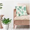 [Q5501] - Designer Cushion Cover 'Cactus' Green - 40x40 Cm