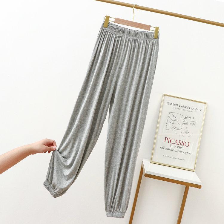 Женские эластичные повседневные брюки-джоггеры slim fit, однотонные, из мягкого модала, с манжетами на щиколотке, для йоги и отдыха, средняя посадка