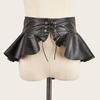 PU Leather Female Waistband Dress Girdle Wide Waist Belt Personality Cummerbunds with Skirt Women
