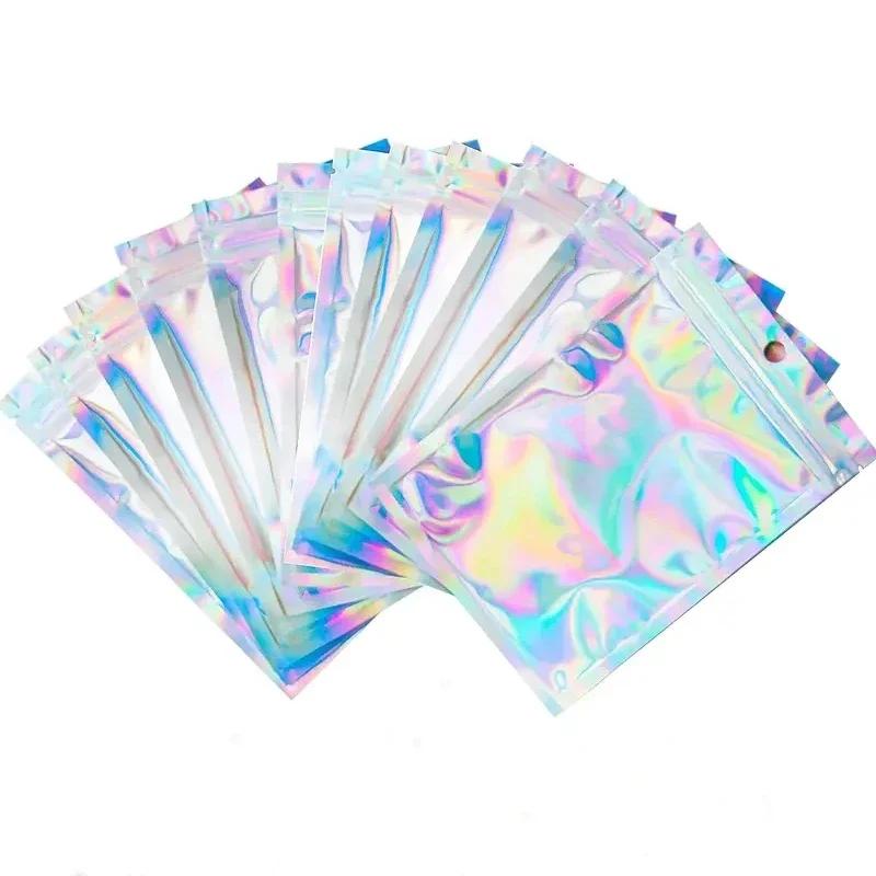 Пакеты с лазерной застежкой-молнией для ожерелий и сережек, подарочные пакеты для ювелирных изделий, чехлы для мобильных телефонов, разноцветные подарочные пакеты, органайзеры для кухни.