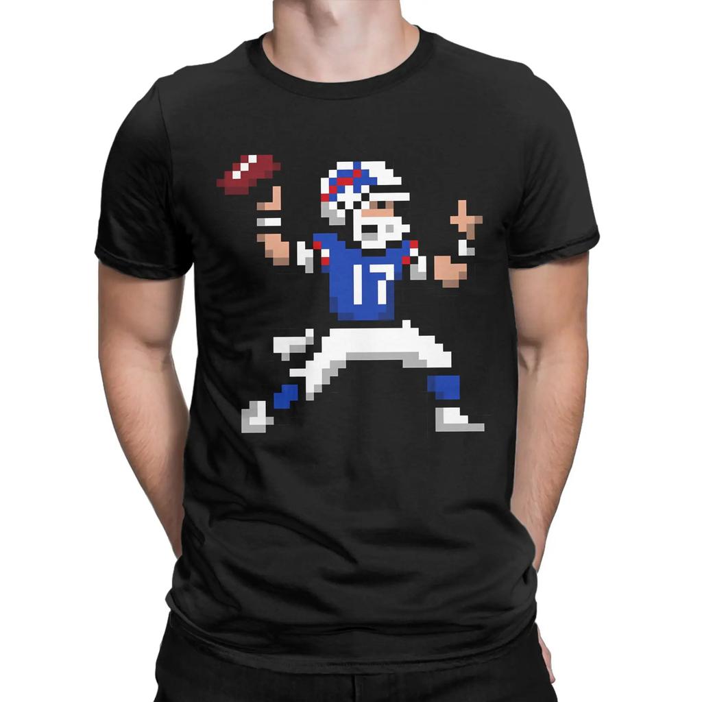 Josh Allen Cotton T-Shirt For Men Beach Y2K Funny T Shirts O Neck Trendy Cool Tees Plus Size Print Tops
