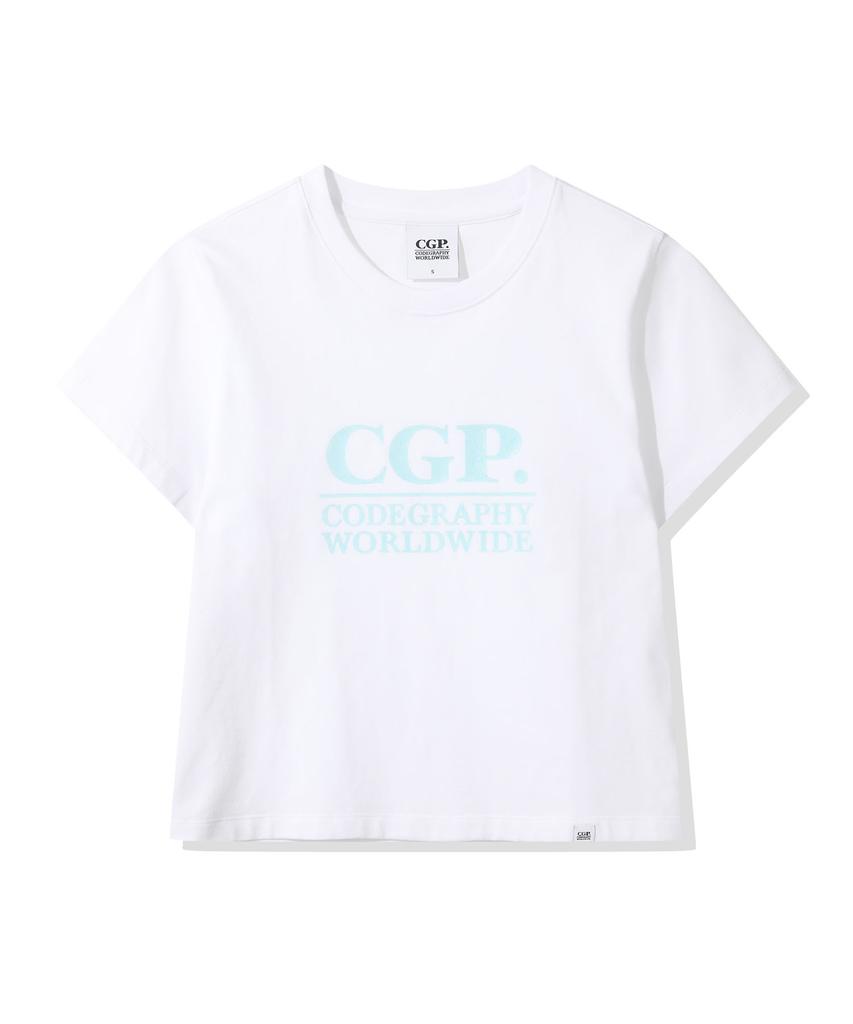 CGP (женщины) Футболка с коротким рукавом и квадратным логотипом - Мятный
