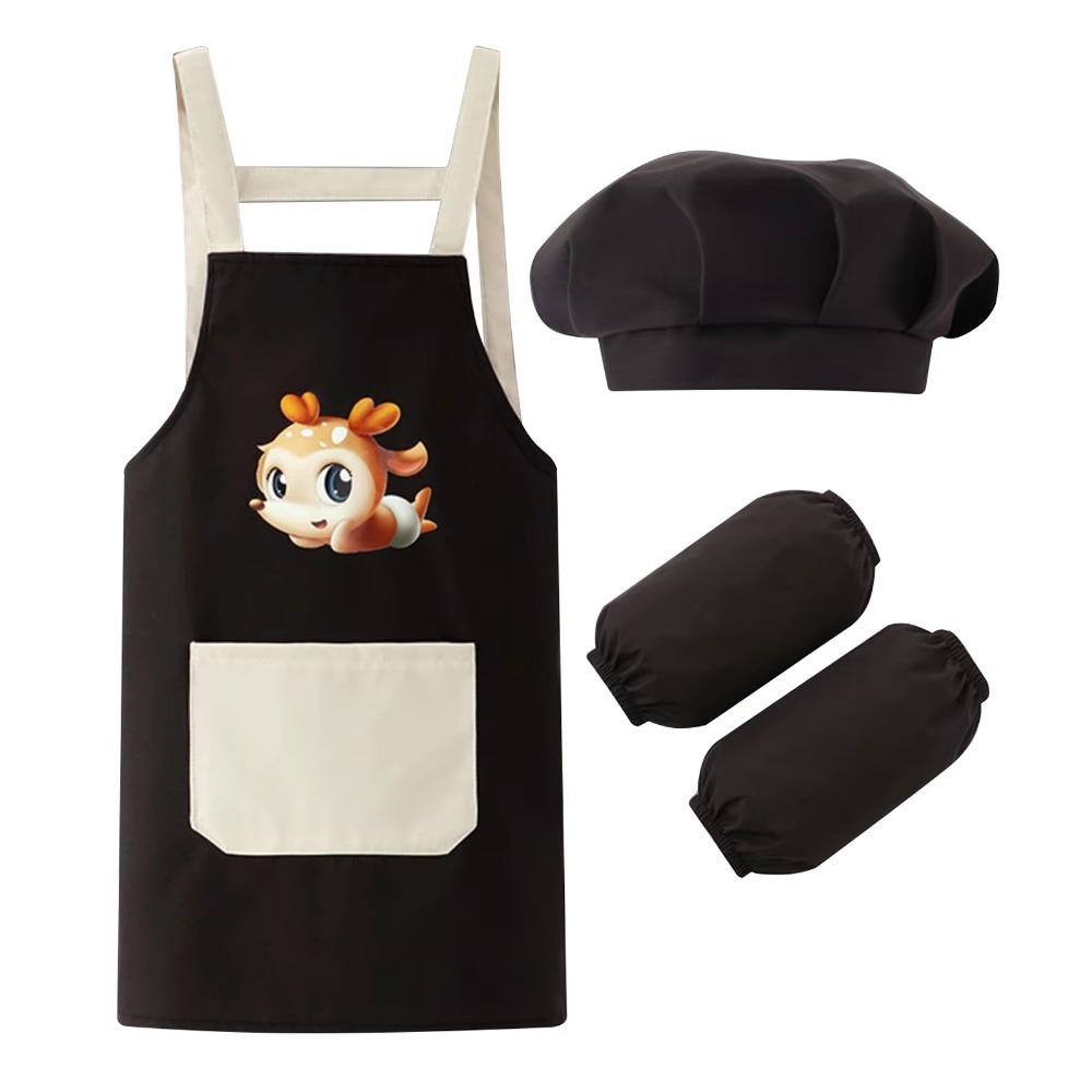 Arm Sleeve Painting Apron Cartoon Children's Bib New Chef's Uniform Cooking