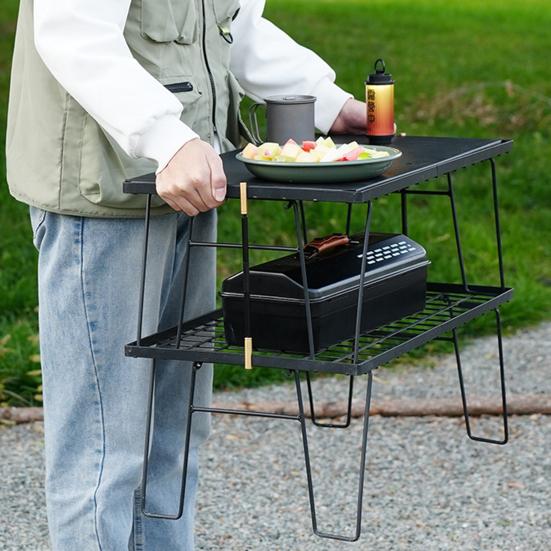 Сетчатый соединительный стержень для стола из прочного алюминиевого сплава с латунными концами, регулируемый, портативный, для кемпинга, складной