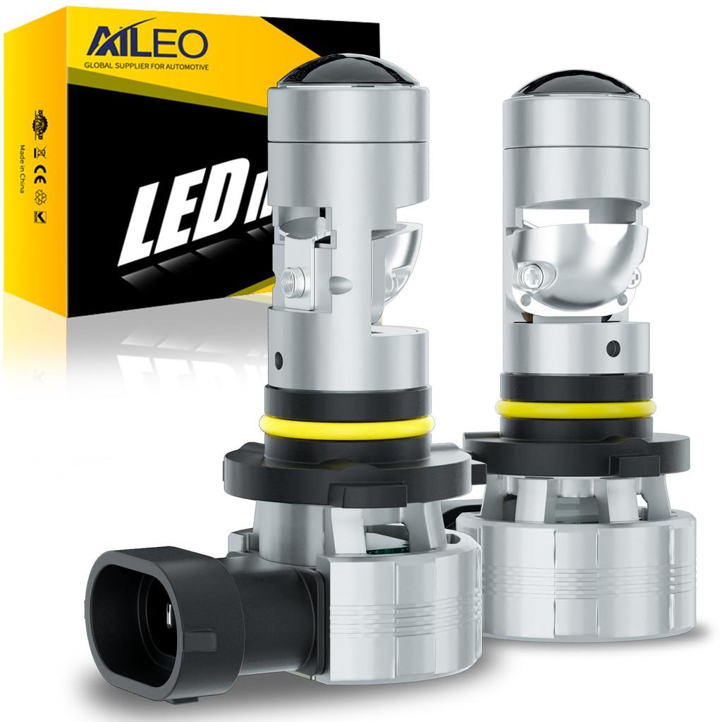 AILEO 9005 LED Headlight Mini Projector Lens for Right Hand EMC Canbus 16000LM 6000K