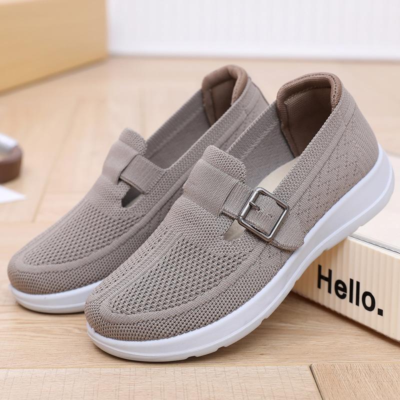 Women's Knit Mesh Lightweight Sock Sneakers Breathable Casual Walking Shoes Comfortable Slip On Platform Loafers Trainers Workout Flat for Women