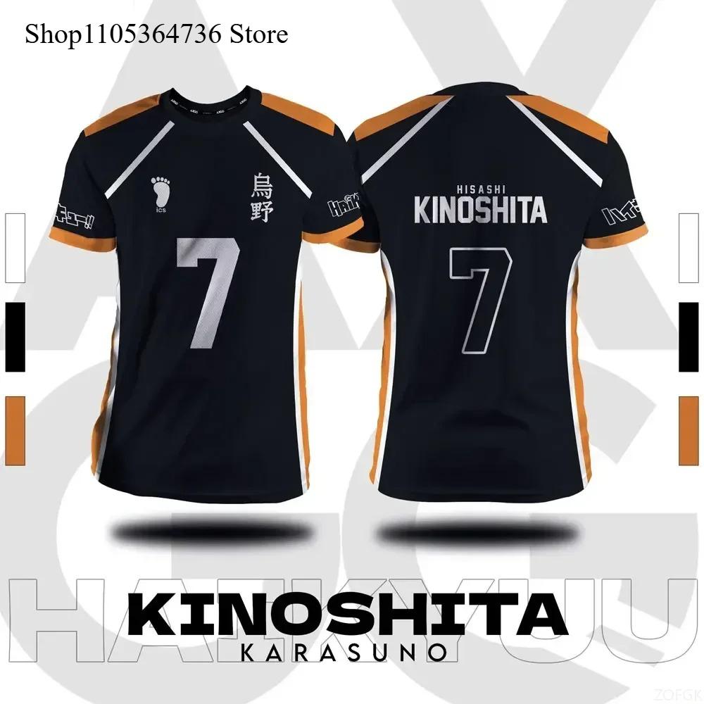 Косплей-футболка Haikyuu Karasuno Yamaguchi 12, летняя с коротким рукавом для