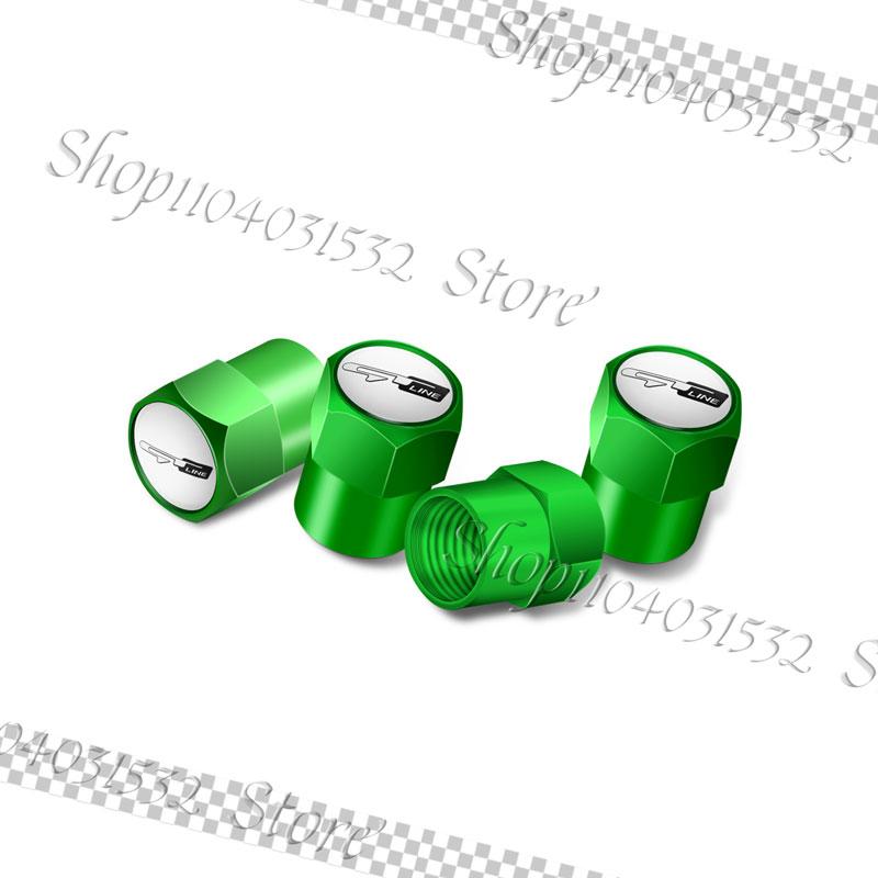 AADU1 4Pcs GT Line Logo Metal Alloy Car Valve Caps Wheel Tires Air Tyre Stem Protective Cover For Kia GT Ceed Rio K3 K5 Sportage