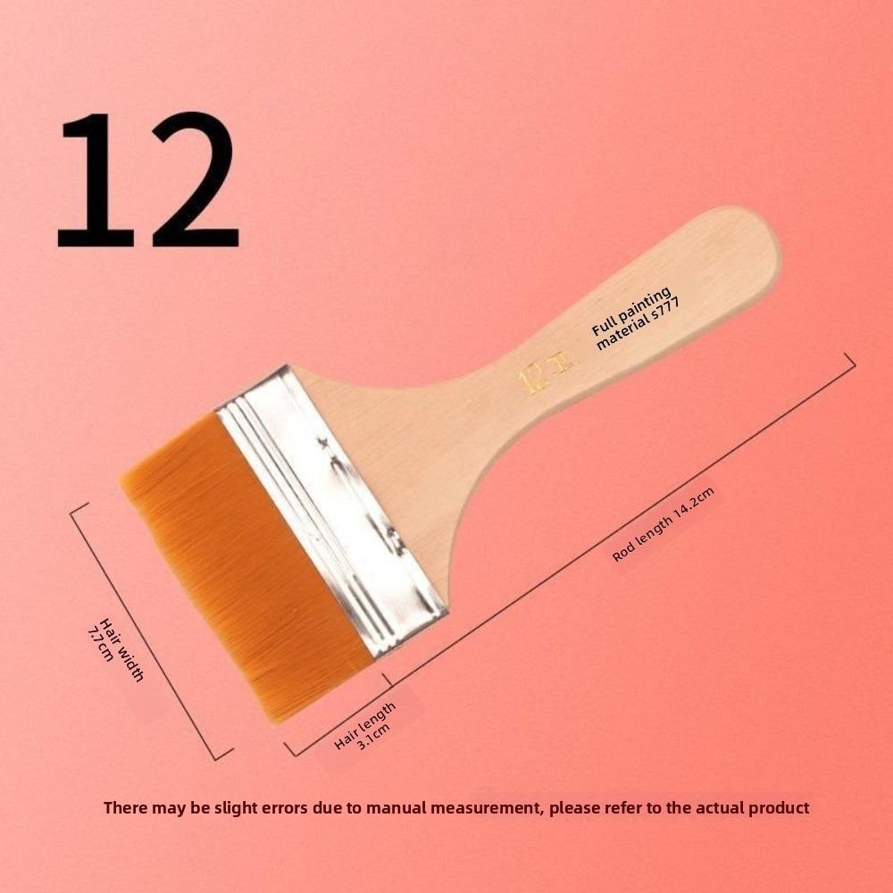 Практичная кисть для масляной краски, деревянные ручки, нейлоновая чистая кисть, новая кисть для рисования волосом, художественные принадлежности
