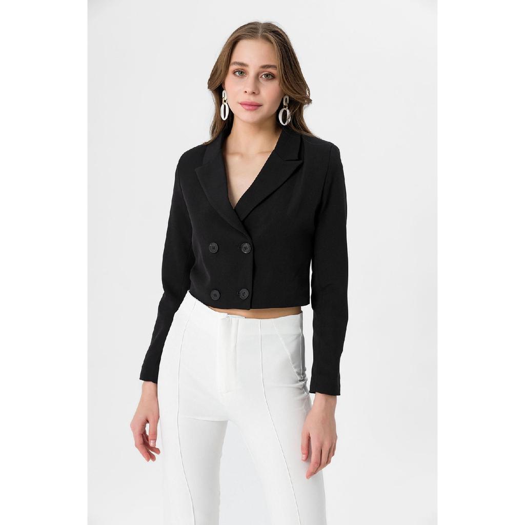 Women's Short Button-closed Blazer Jacket 245071 -