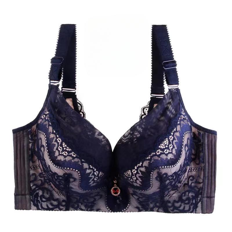 Full Coverage Lace Bras Push Up Plus Size Bra with Pad Underwire Lace Beauty Back Bra