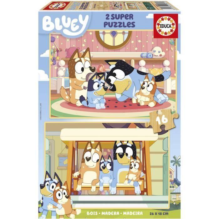 Puzzle - EDUCA - Bluey - 2 x 16 pièces - Multicolore - Pour enfants à partir de 3 ans