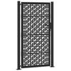 Garden Gate Black 100 x 175 cm Steel Cross Design
