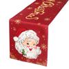 New Santa Claus Christmas Table Runner Snowman Elk Xmas Table Flag Cover New Year Table Decor Christmas Party