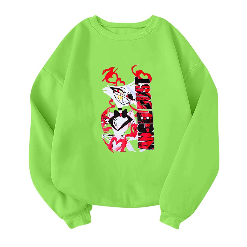 Children's Fashionable Lightweight Long-sleeved Round Neck Pullover With Pockets Printed Pullover