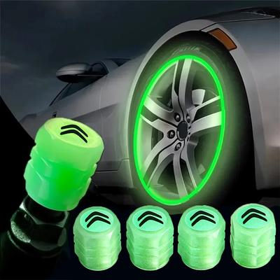 4 шт. Светящиеся колпачки на ниппель шины Автоаксессуары Для C8 DS3 C6 C3 Vts C4 Saxo C4L C5 C2 C1 Xsara C3-XR