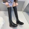 2023 Women's Over-the-Knee Black Knight Boots: Trendy, Thick-Soled, Large Size Autumn/Winter European Style