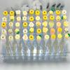 Grafting Eyelash Brush: Flower Series - Disposable, Transparent Test Tube Packaging
