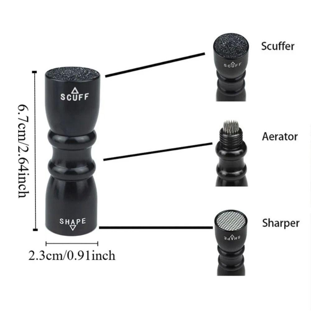 3 in 1 Tip Trim Tool Multifunctional Shaper Aerator Tapper Cue Tip Shaper Billiard Accessories